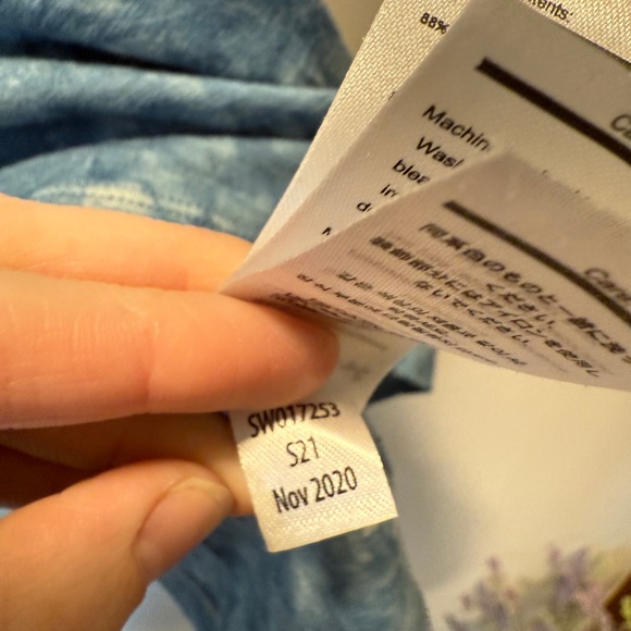 Smartwool Blue Tie-Dye Women's Top XS T-Shirt - Picture 6 of 6